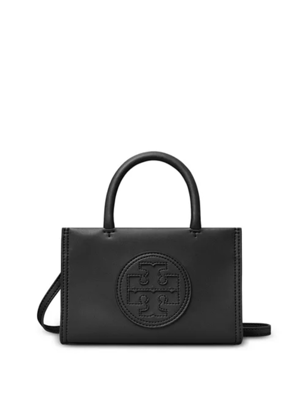Tory Burch Mini Ella bio tote Black Leather cross body bag